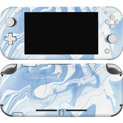 Blue Marbling Nintendo Switch Lite Skin